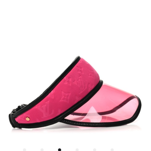 Louis Vuitton Calfskin/Nylon/PVC Monogram Visor in Fuchsia and Black. Like new! - Picture 3 of 10